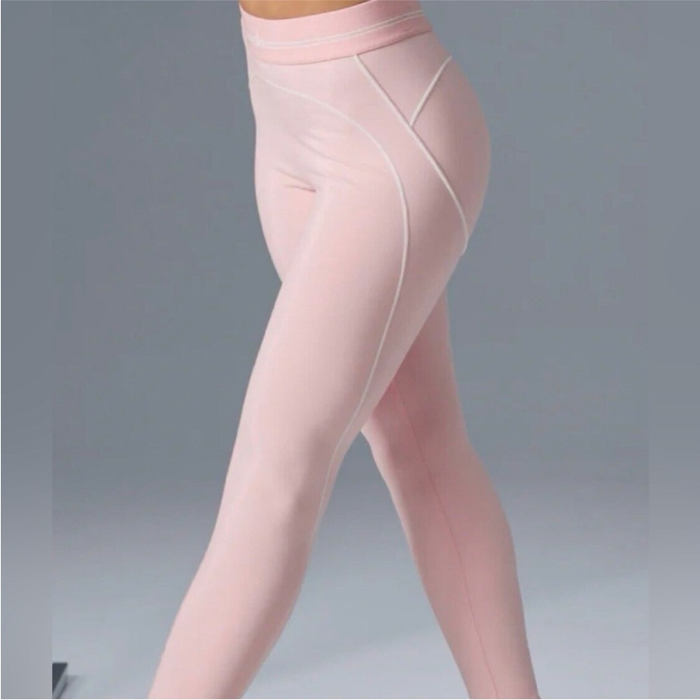 ALO Airbrush High Waist Heart Throb Leggings Ballet Pink/White NWT  RARE Size S